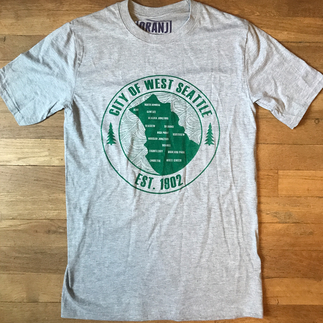 City of West Seattle T-shirt – ORANJ